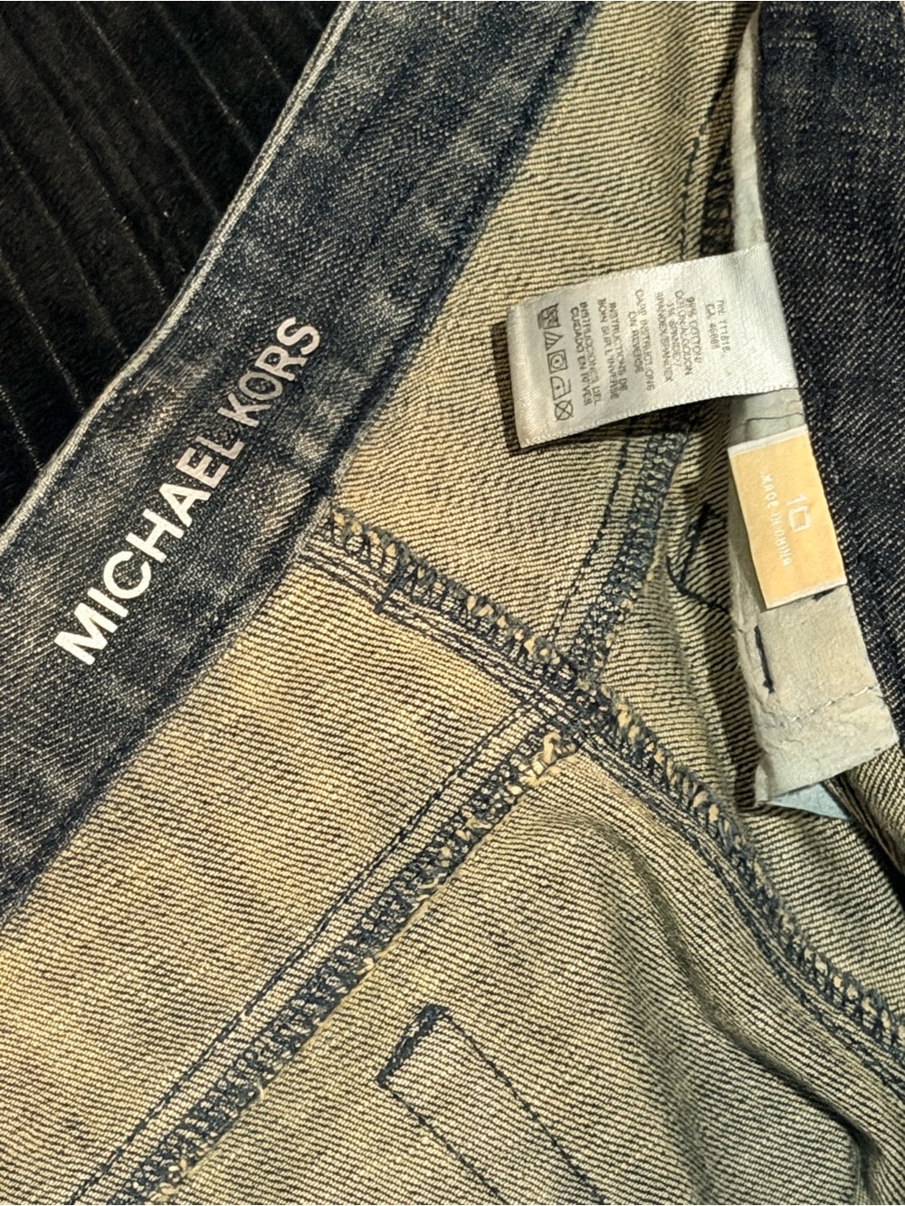 Michael Kors Women’s Size 10 Bootcut Blue Jeans Embroidered Pockets